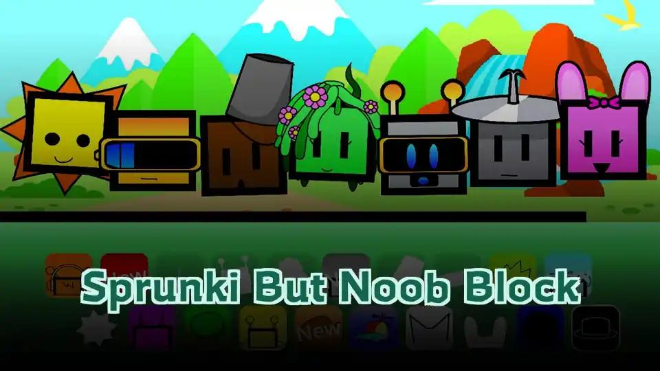 Sprunki But Noob Block cover