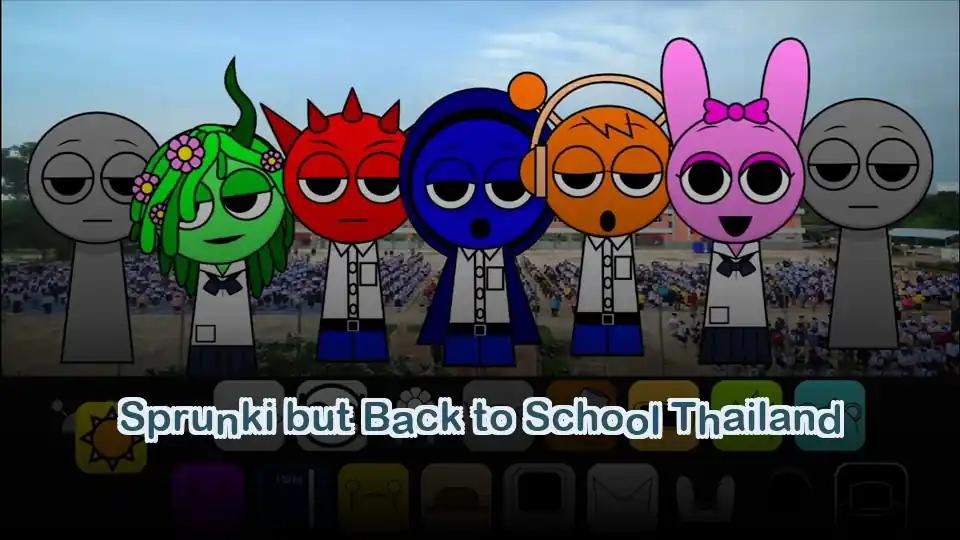 Sprunki but Back to School Thailand cover