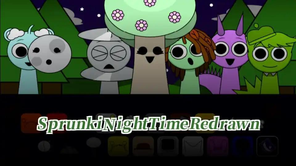 Sprunki Night Time Redrawn cover